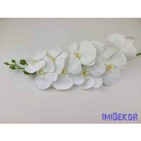 Gumis orchidea ág 100cm - Fehér
