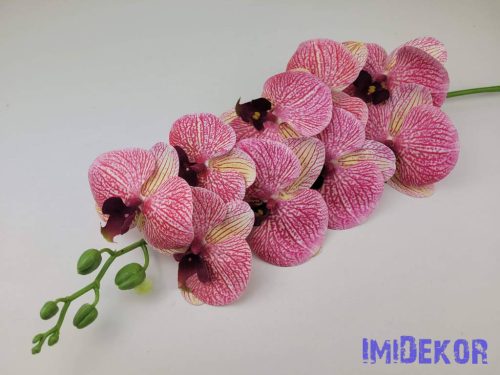 Gumis orchidea ág 100cm - Krém-Rózsaszín Cirmos