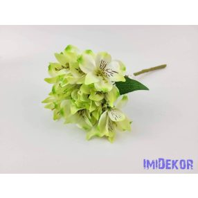 Asztromélia selyem ág 38 cm - Zöldes