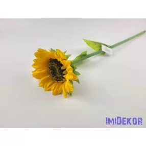 Napraforgó élethű hamvas szárú selyemvirág 68 cm