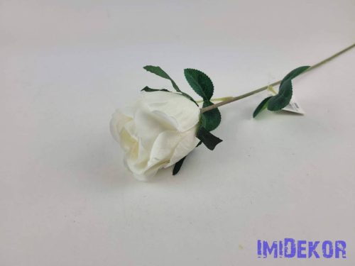 Bimbós rózsa szálas selyemvirág 53cm - Krém