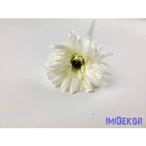 Gerbera élethű hamvas szárú selyemvirág 52 cm - Krém