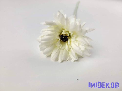 Gerbera élethű hamvas szárú selyemvirág 52 cm - Krém