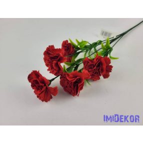Szegfű 5 fejes ág 55 cm - Piros