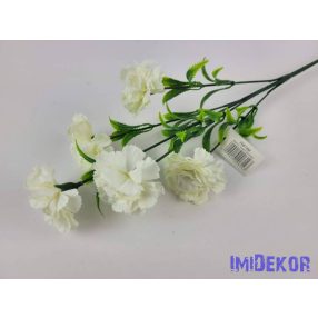 Szegfű 5 fejes ág 55 cm - Krém