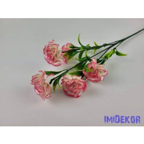 Szegfű 5 fejes ág 55 cm - Cirmos Rózsaszín