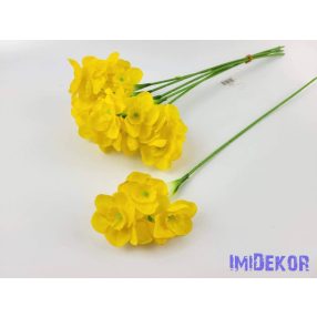 Nárcisz 3 fejes selyem szálas 46 cm - Napsárga