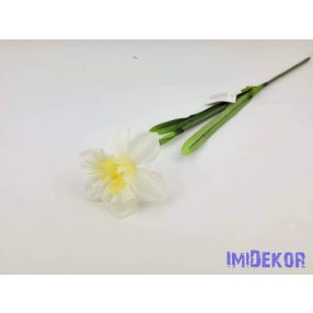 Nárcisz szálas selyemvirág 45 cm - Krém