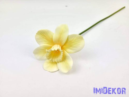 Nárcisz szálas gumi-selyem 41 cm - Krém