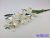 Gumis mű cymbidium orchidea levéllel 54cm - Fehér