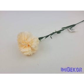 Szegfű szálas selyemvirág 55cm - Halvány Barack