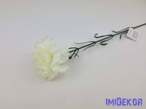 Szegfű szálas selyemvirág 55cm - Krém