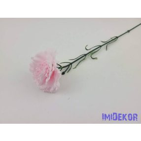 Szegfű szálas selyemvirág 55cm - Babarózsaszín