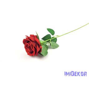 Szálas bársonyos rózsa 51 cm - Piros