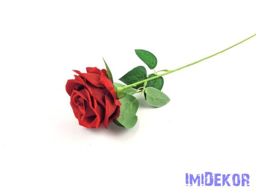 Szálas bársonyos rózsa 51 cm - Piros
