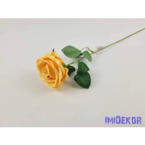 Szálas bársonyos rózsa 51 cm - Napsárga