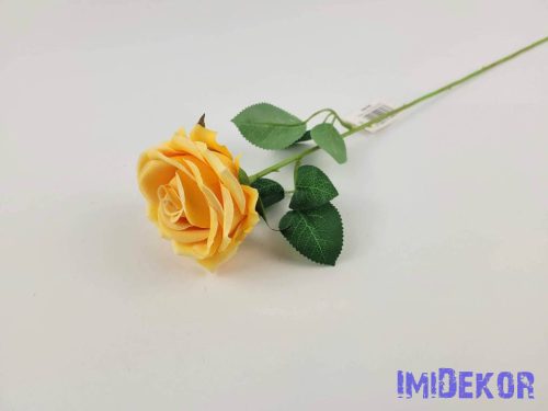 Szálas bársonyos rózsa 51 cm - Napsárga