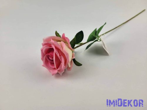 Szálas bársonyos rózsa 51 cm - Rózsaszín