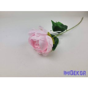 Peónia szálas selyemvirág 55cm - Babarózsaszín