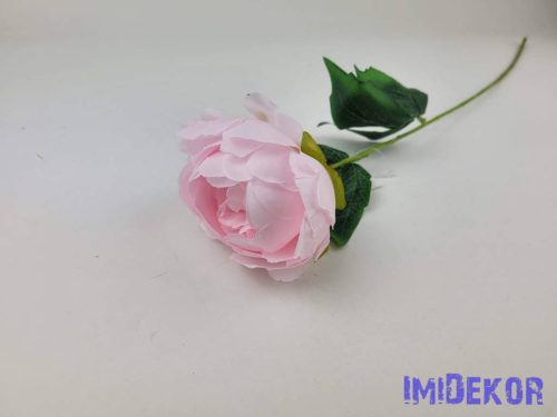 Peónia szálas selyemvirág 55cm - Babarózsaszín