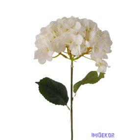 Hortenzia szálas selyemvirág D17cm M59cm - Törtfehér