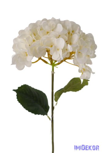 Hortenzia szálas selyemvirág D17cm M59cm - Törtfehér