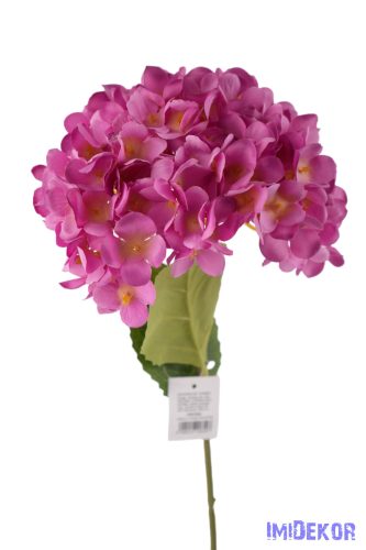 Hortenzia szálas selyemvirág D17cm M59cm - Lilás Rózsaszín