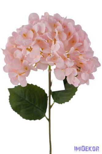 Hortenzia szálas selyemvirág D17cm M59cm - Halvány Rózsaszín