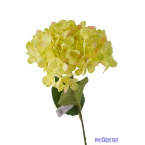 Hortenzia szálas selyemvirág D17cm M59cm - Zöldes