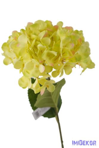 Hortenzia szálas selyemvirág D17cm M59cm - Zöldes