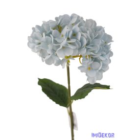 Hortenzia szálas selyemvirág D17cm M59cm - Halvány Kék