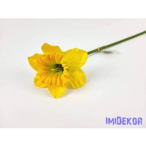 Nárcisz selyem szálas 51 cm - Sárga-Zöldes