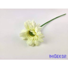 Gerbera szálas selyemvirág 42 cm - Krém