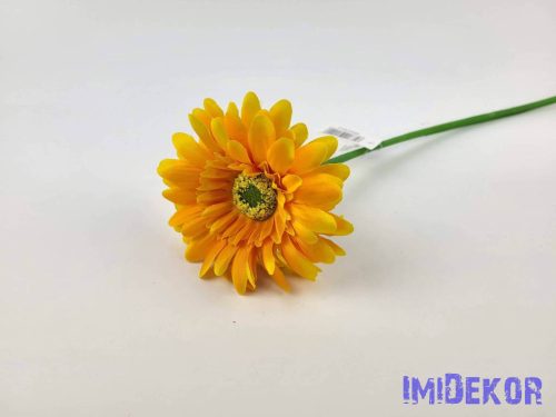 Gerbera szálas selyemvirág 42 cm - Napsárga
