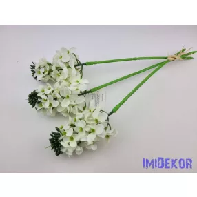 Bugás apró virágos köteg 38cm - Fehér