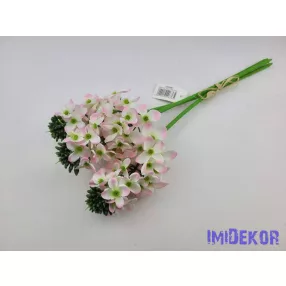 Bugás apró virágos köteg 38cm - Világos Rózsaszín