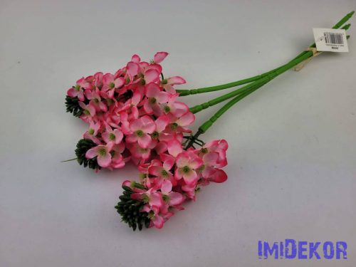 Bugás apró virágos köteg 38cm - Sötét Rózsaszín