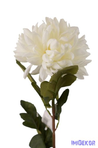 Dús fejű krizantém szálas selyemvirág 74cm - Krém