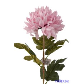   Dús fejű krizantém szálas selyemvirág 74cm - Rózsaszín