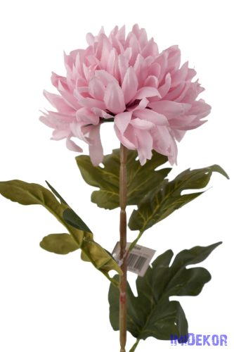Dús fejű krizantém szálas selyemvirág 74cm - Rózsaszín