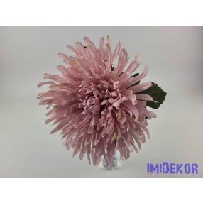   Pók krizantém szálas selyemvirág 72cm - Púder Rózsaszín