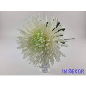 Pók krizantém szálas selyemvirág 72cm - Krém