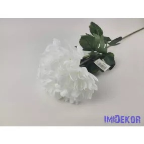 Dús szirmú szálas krizantém 76cm - Fehér