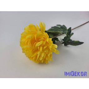 Dús szirmú szálas krizantém 76cm - Sárga