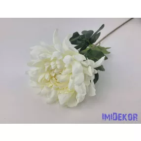 Krizantém szálas selyemvirág 74cm - Krém