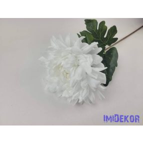 Krizantém szálas selyemvirág 74cm - Krém