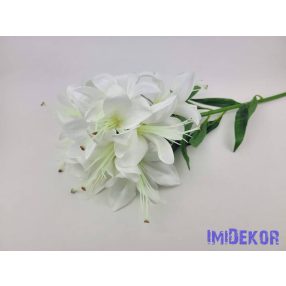 Liliom 10 fejes ág 70cm - Fehér