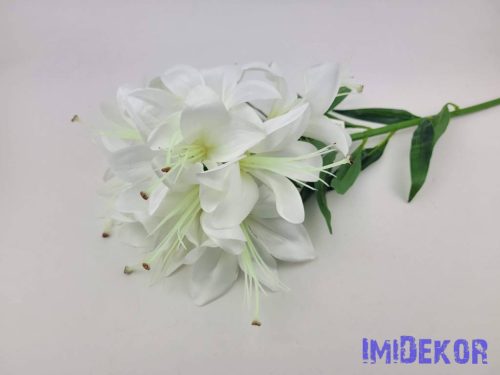 Liliom 10 fejes ág 70cm - Fehér