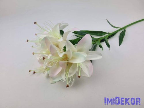 Liliom 10 fejes ág 70cm - Krém-Halvány Rózsaszín