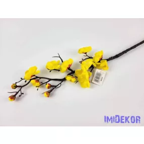 Virágzó ág 60 cm - Sárga